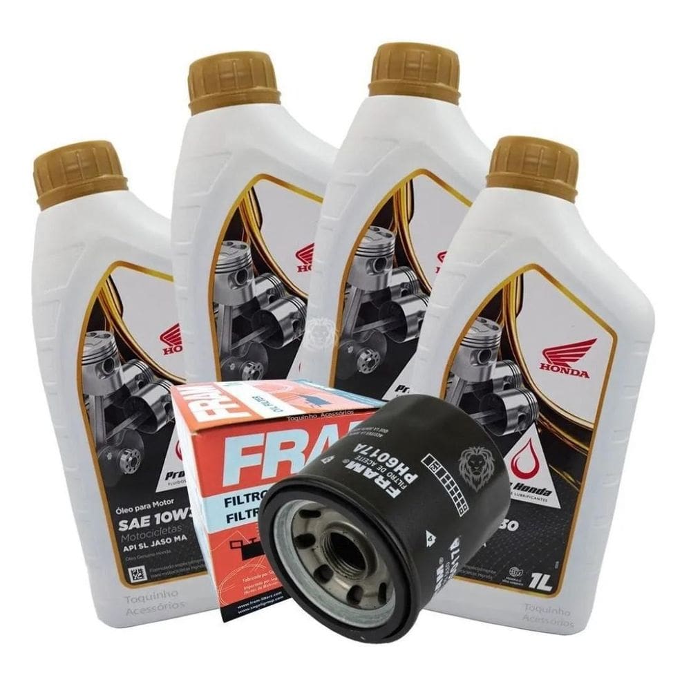 Óleo 4L Honda 10W30 Semissintético Sl + Filtro Fram Ph 6017