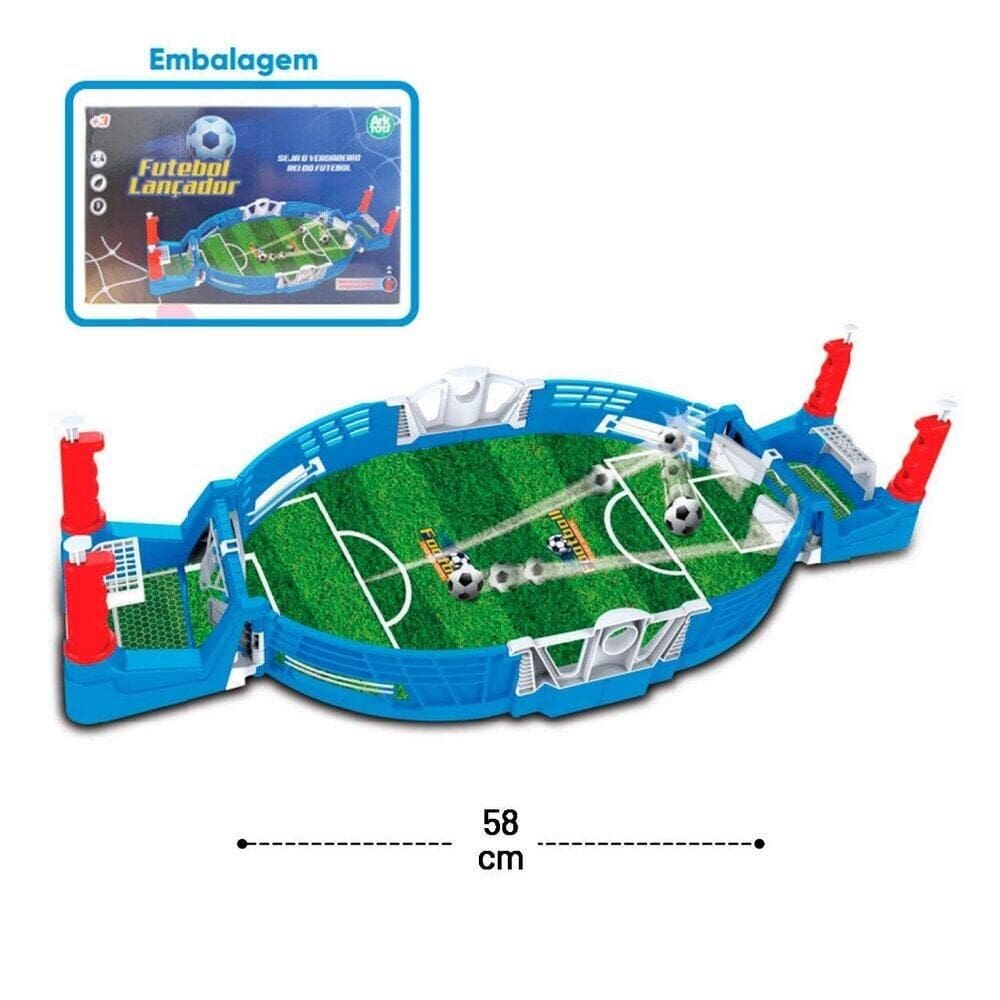Jogo Mini Futebol Portátil com Lançador - Tudo em Caixa