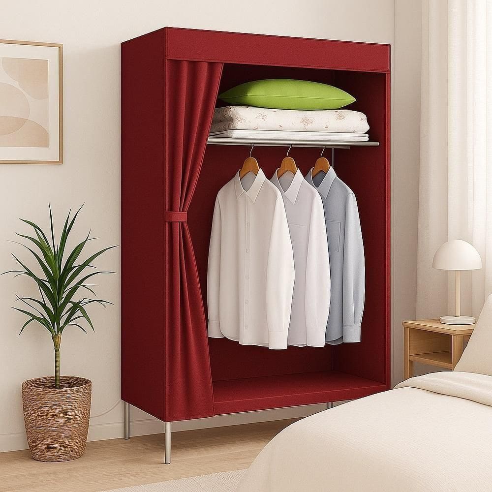 Guarda Roupa Arara Cabideiro Portatil Armario Compacto Organizador Quarto Closet Camping Multiuso