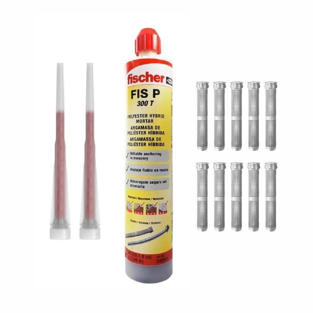 Chumbador Químico Com 10 Camisas Bucha Injeção 16Mm