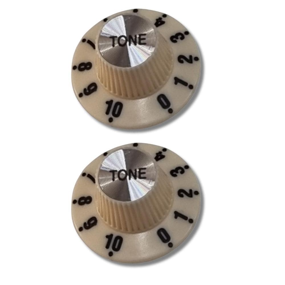 Kit 2 Knob Cream Guitarra Vintage 2 Tone Creme