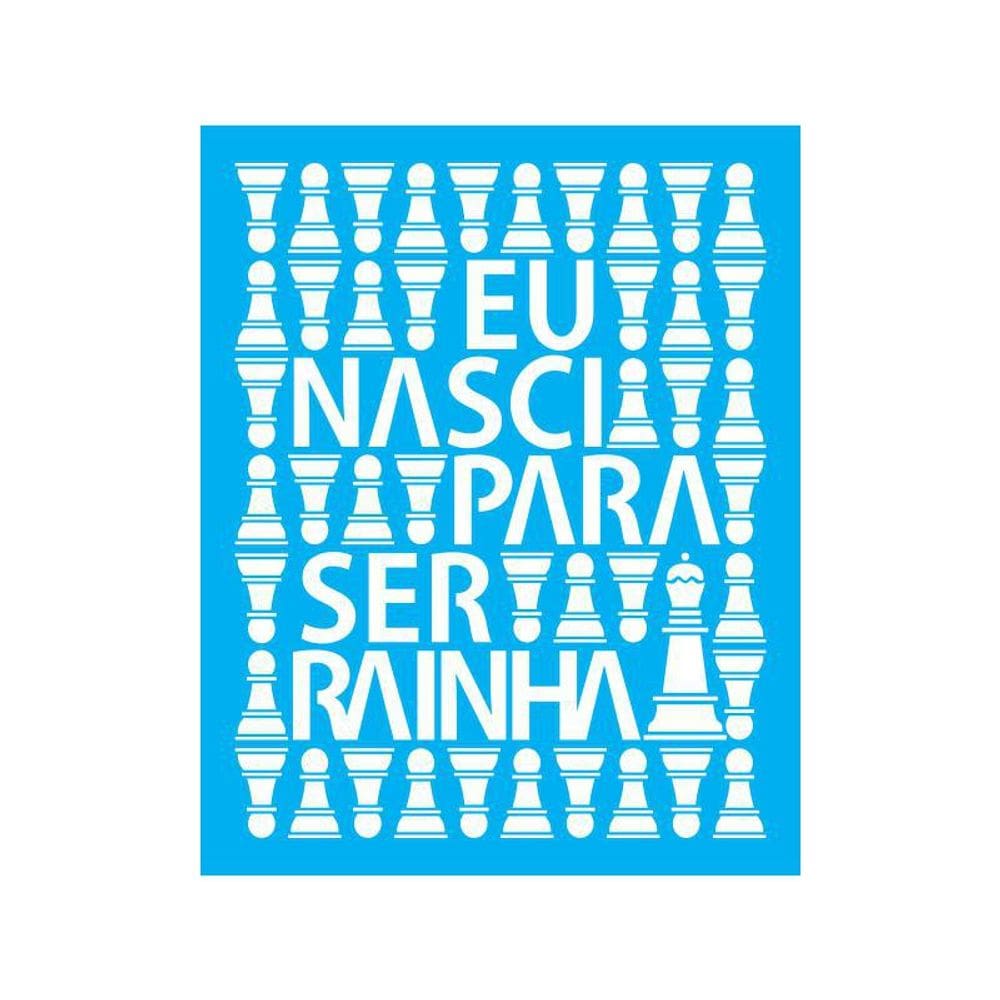 Stencil Tamako Xadrez Rainha - 20X25Cm - Ref 9222