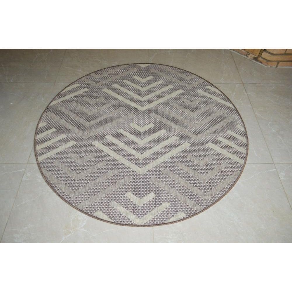 Tapete Redondo Natural Look Flecha A 200 Cm