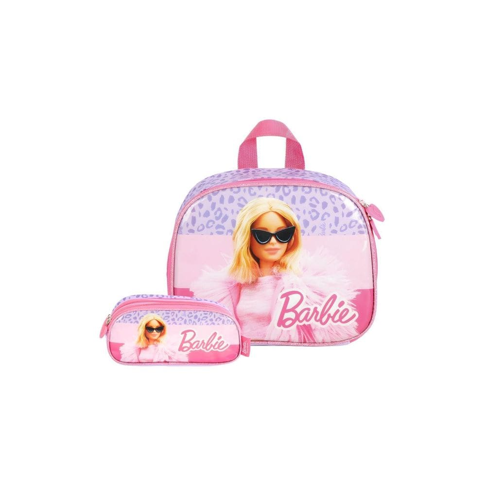 Kit Escolar Lancheira Térmica+Estojo Triplo Barbie - Violeta