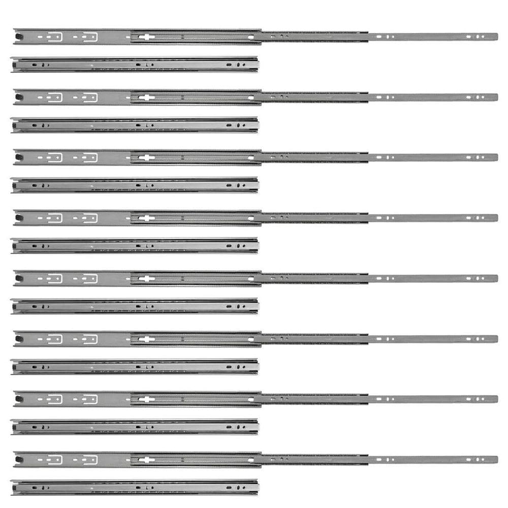 Kit 16 Corrediça Telescópica 45Cm Para Gaveta Trilho 8 Pares