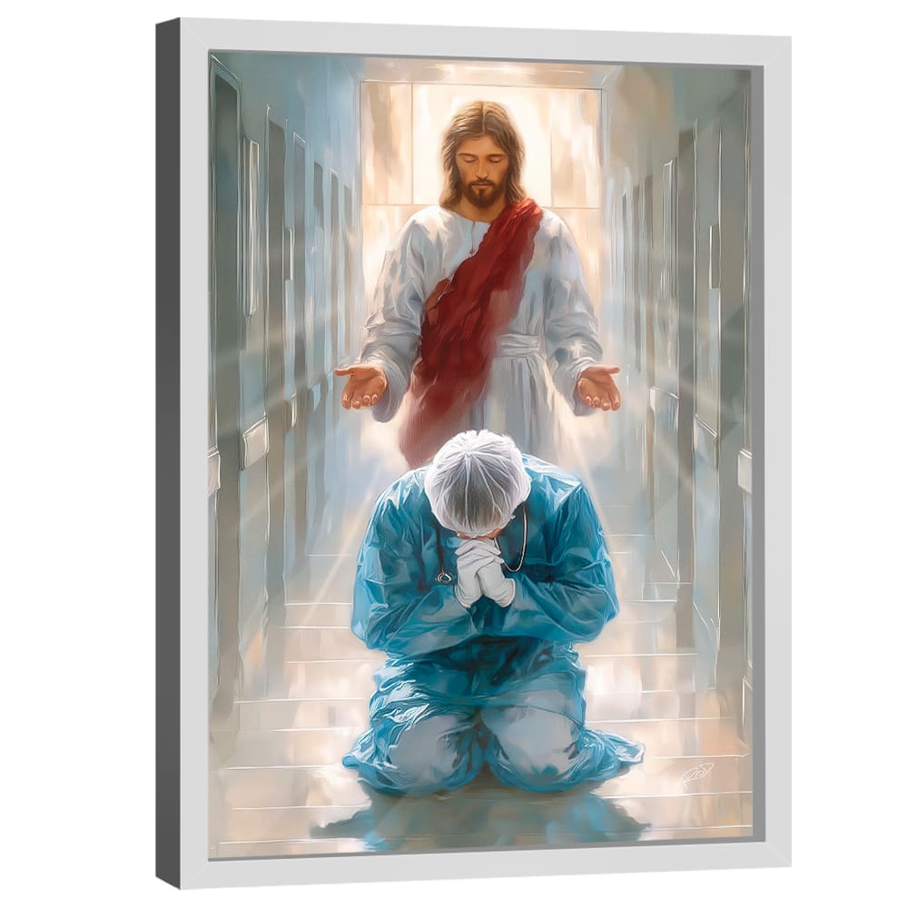 Quadro Decorativo Jesus Abençoando o Médico