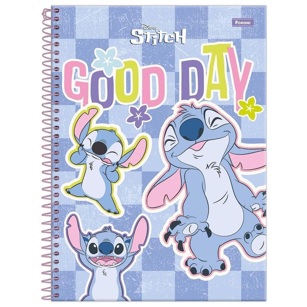 Caderno Universitário 1 Matéria Stitch Good Day 80Fls Foroni