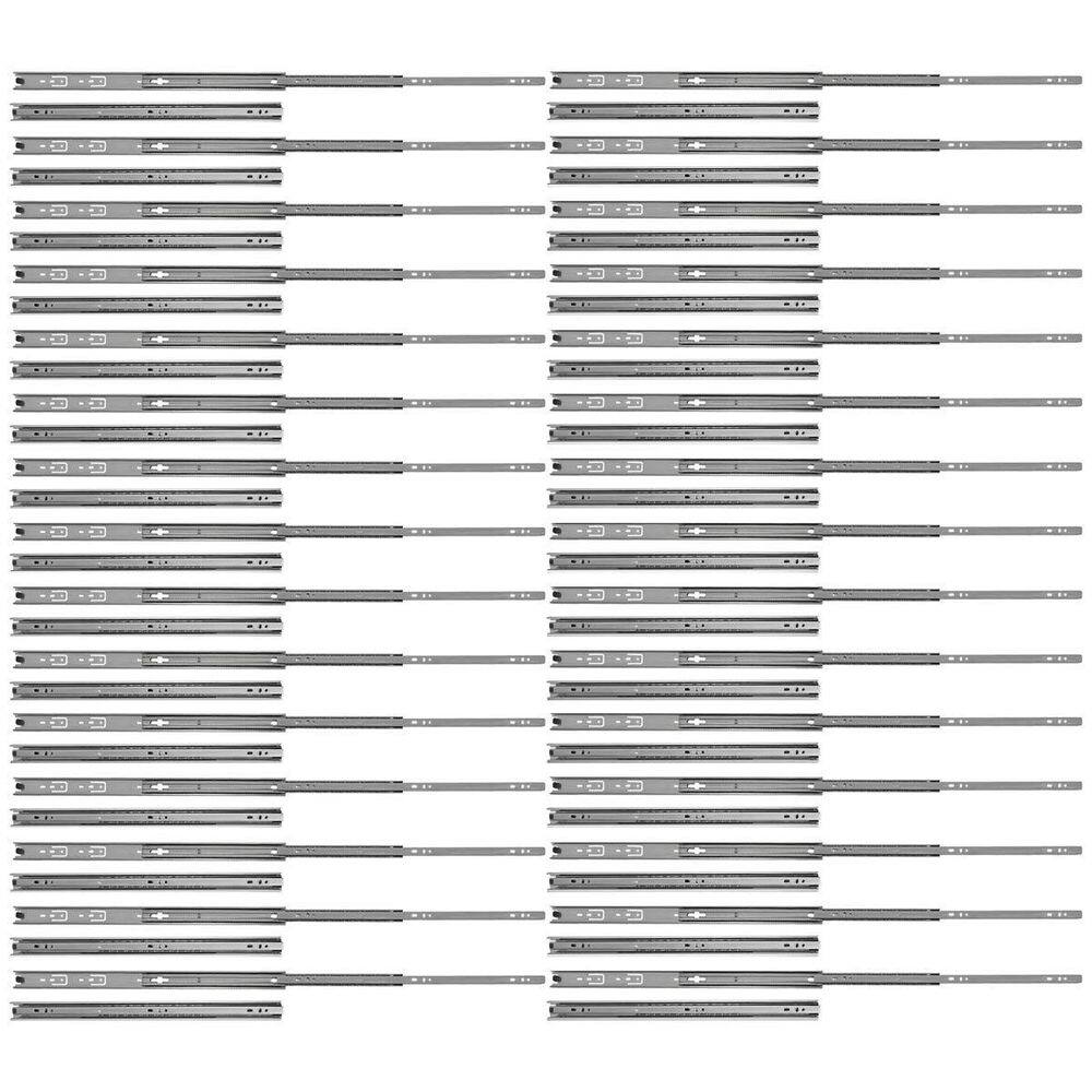 Kit 60 Corrediças Telescópica 45Cm Para Gaveta Trilho 30 Par