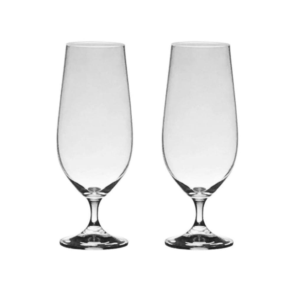 Jogo 2 Taças De Cristal Cerveja 380 Ml Linha Roberta Bohemia