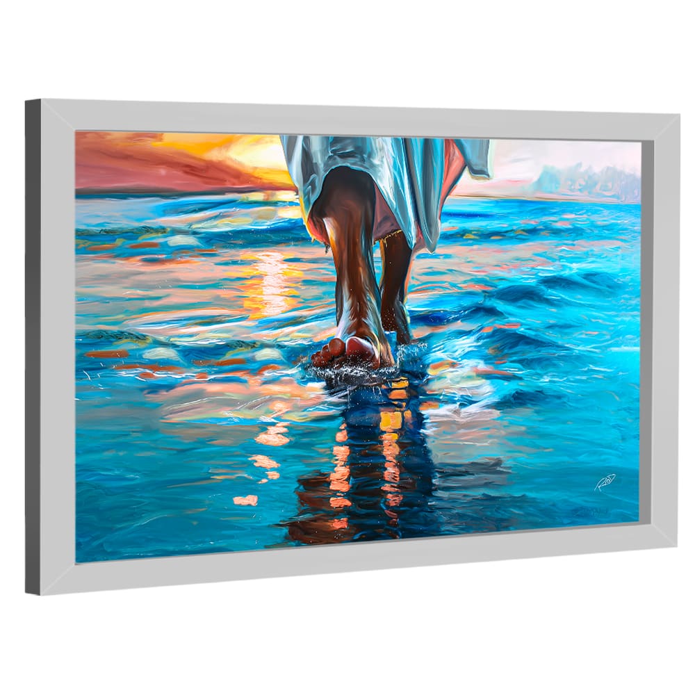 Quadro Decorativo Jesus Andando Sobre as Águas