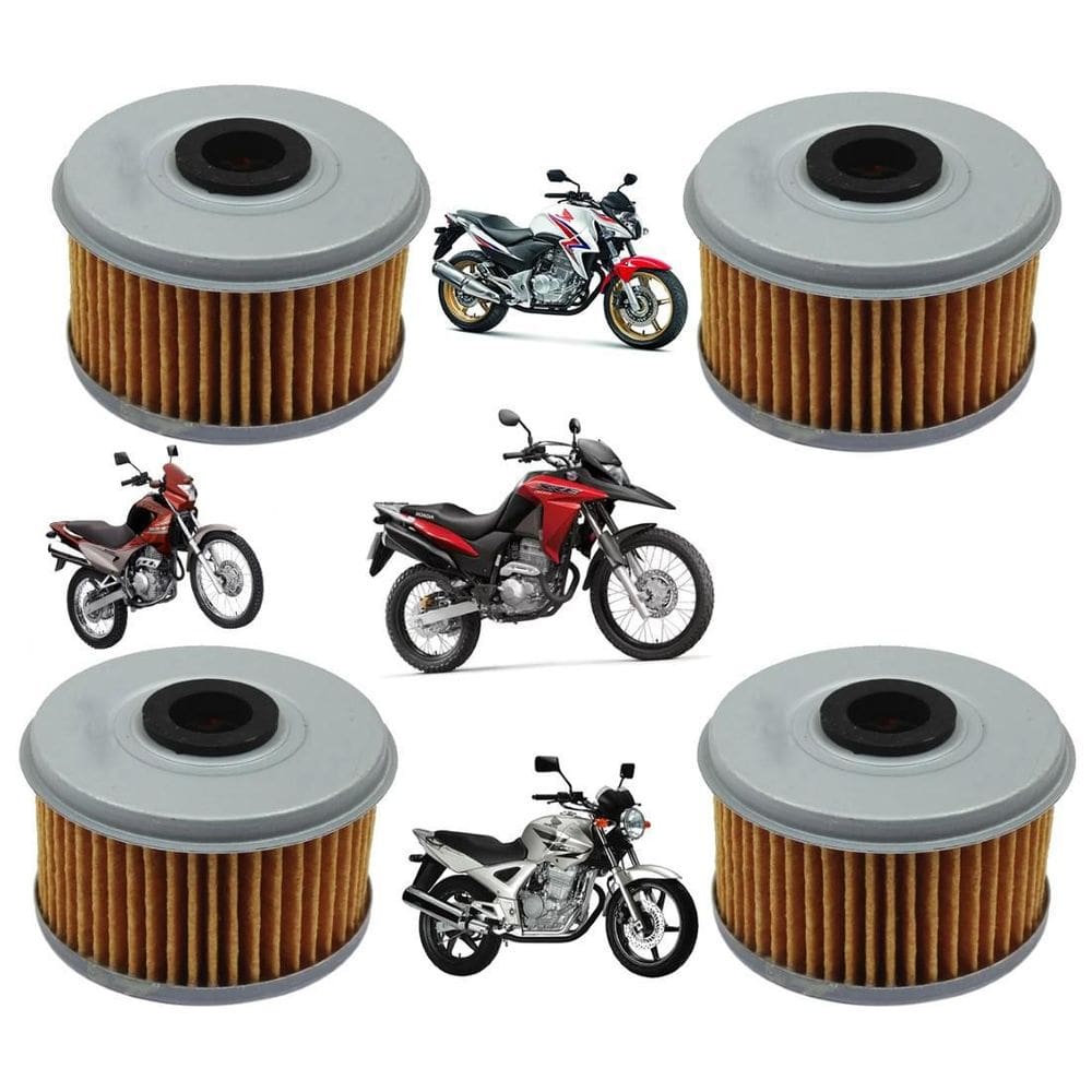 Kit 4 Filtros Óleo Xlx Nx 400 Falcon Cbx Twister 250 Xre