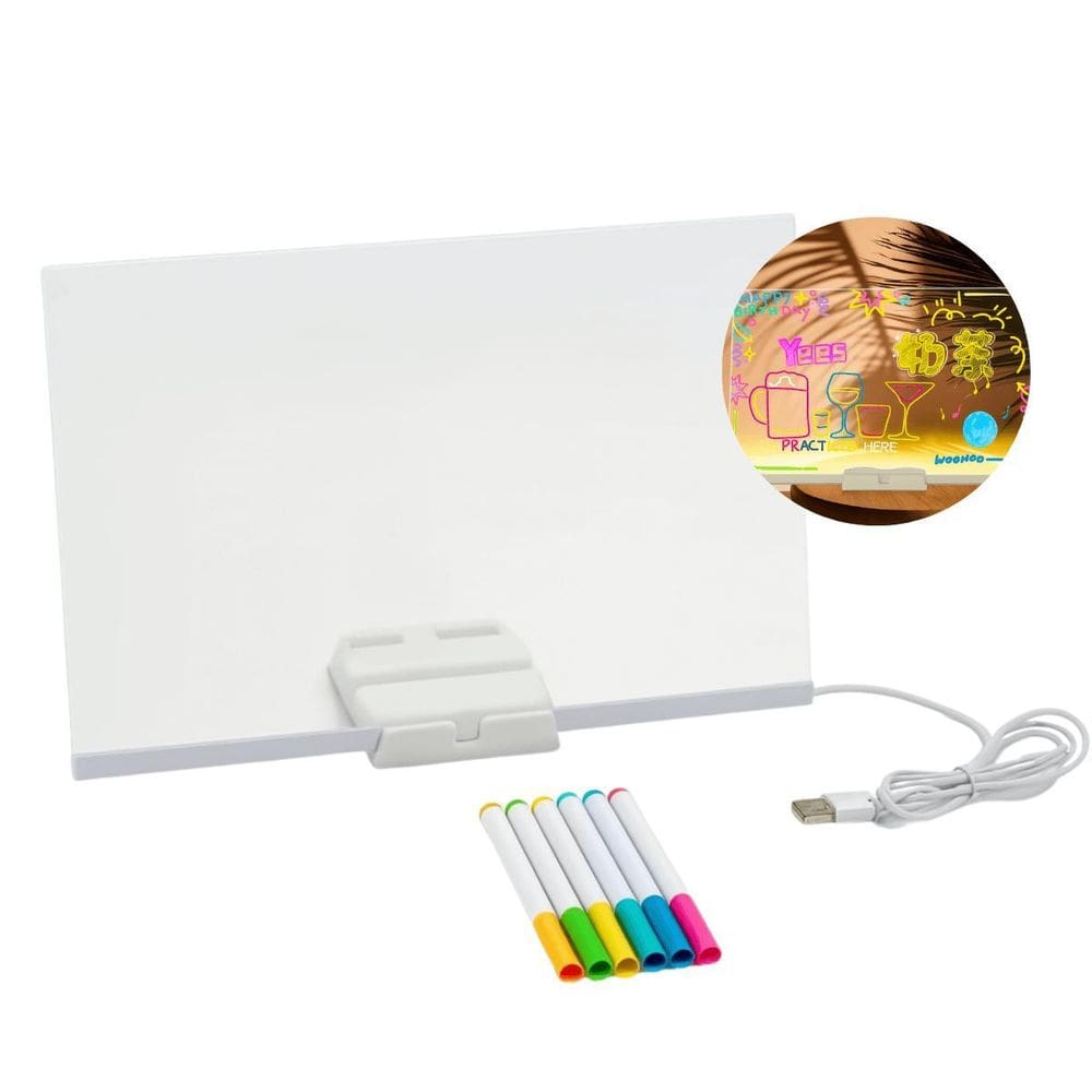 Luminária Led Escrever De Caneta Lousa Quadro Mesa Anotações
