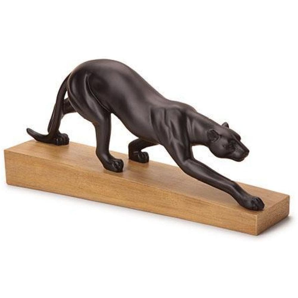 Escultura Pantera Negra Poliresina Animal Poder Mart 13887