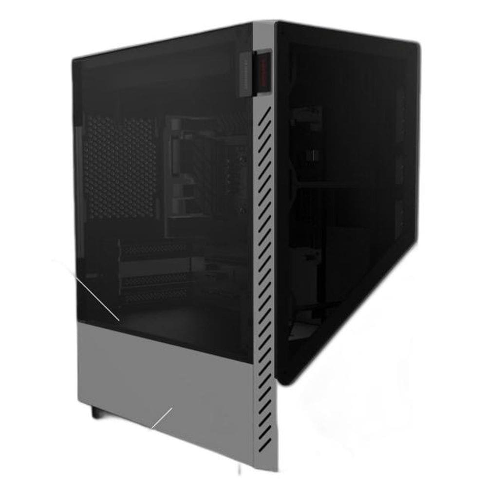 Gabinete Gamer Pcyes White Ghost Lateral Vidro Mid-Tower