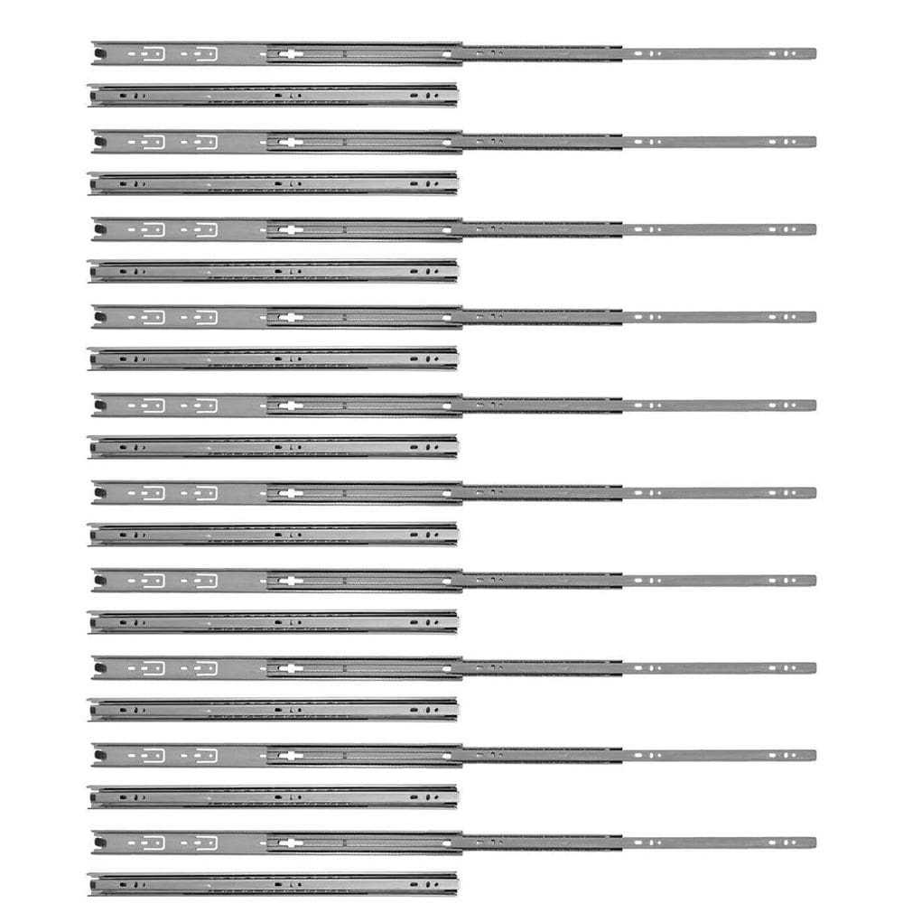 Kit 20 Corrediças Telescópica 45Cm Para Gaveta Trilho 10 Par