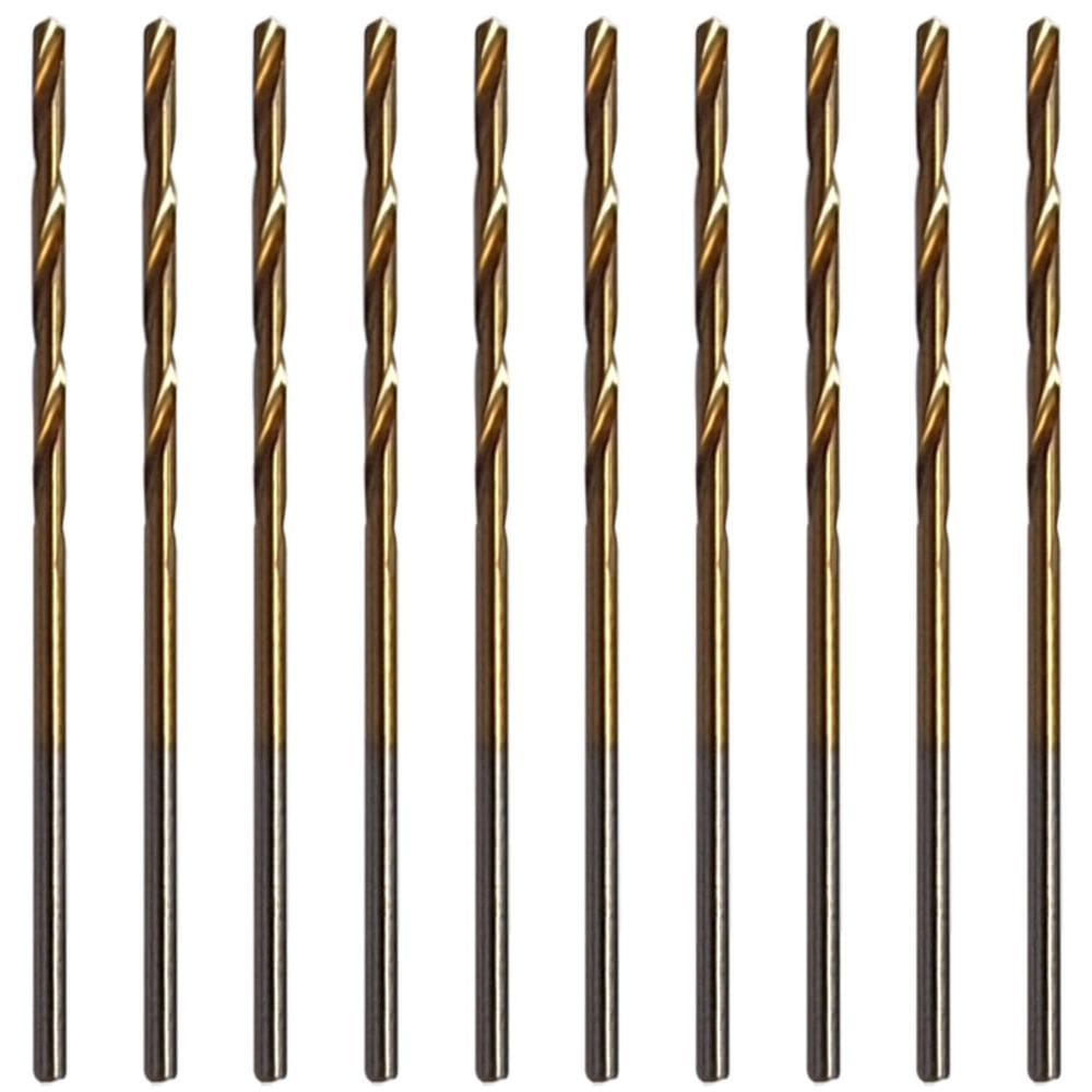 Kit 10 Brocas 1.5Mm Aço Rápido Hss Titânio Micro Retíficas