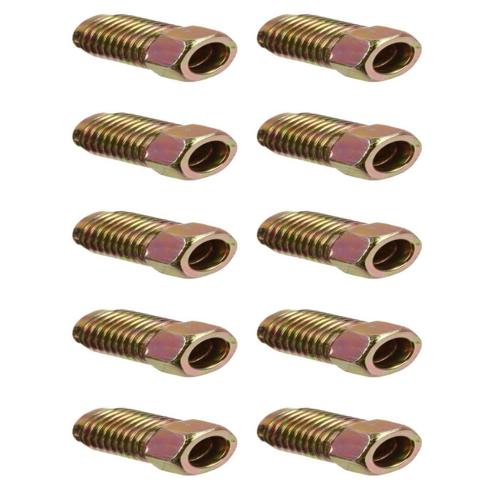 Kit 10 Conector Macho Latao Mangueira Linha Tubo Freio 3/16
