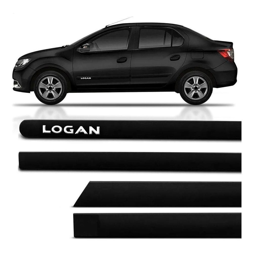 Friso Lateral Borrachão Renault Logan 14 A 18 Personalizado