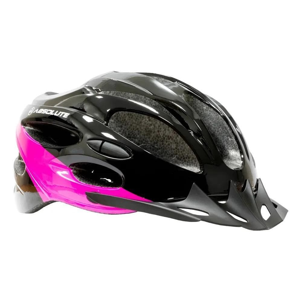 Capacete De Ciclismo Absolute Mia Pto/Rosa Com Pisca Led