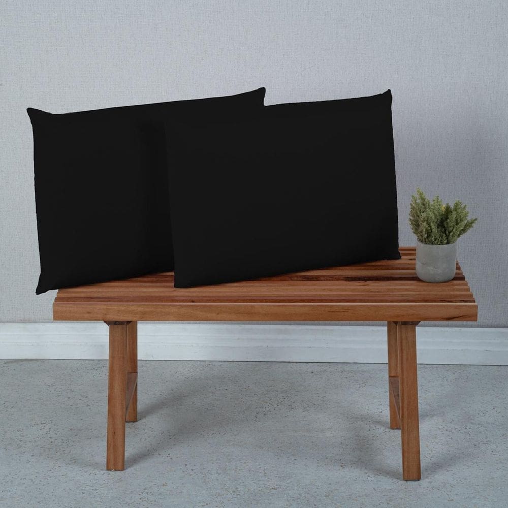 Fronha Travesseiro 2 Peças Micro Percal 400 Fios Preto