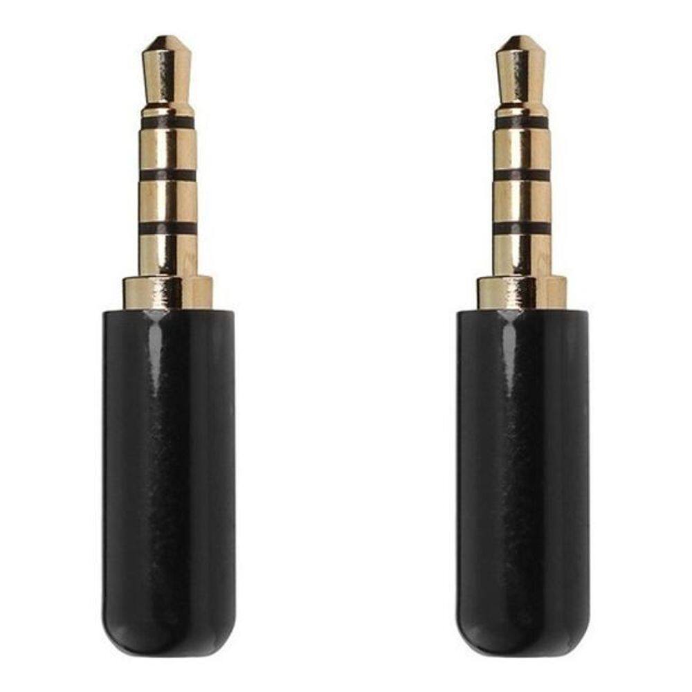 Kit 2 Plug Conector P2 Macho Stereo Metal Fone Linha Luminos