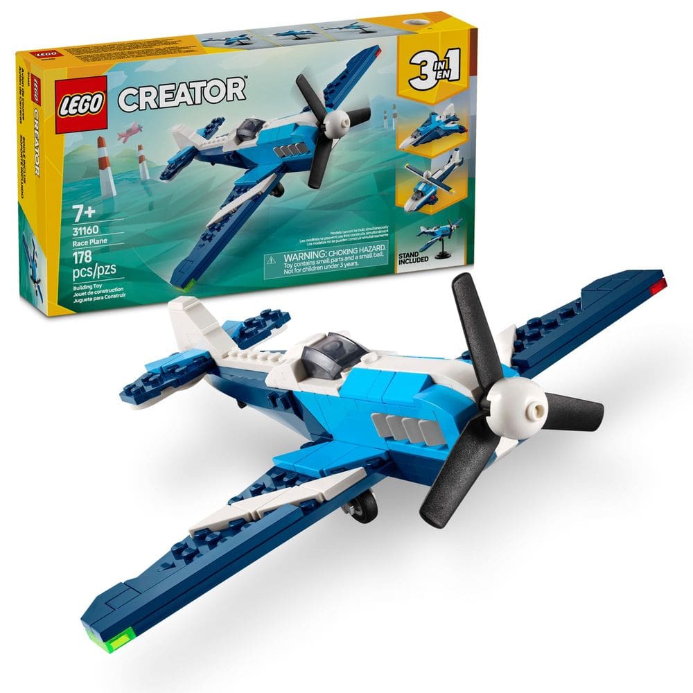 Brinquedo de construção LEGO Creator 3 em 1 Aircraft Race Plane 31160