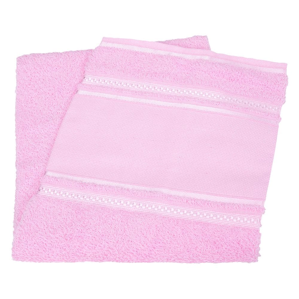 Toalha de Rosto Teka Criativa Lisa Algodão 45x80 Rosa