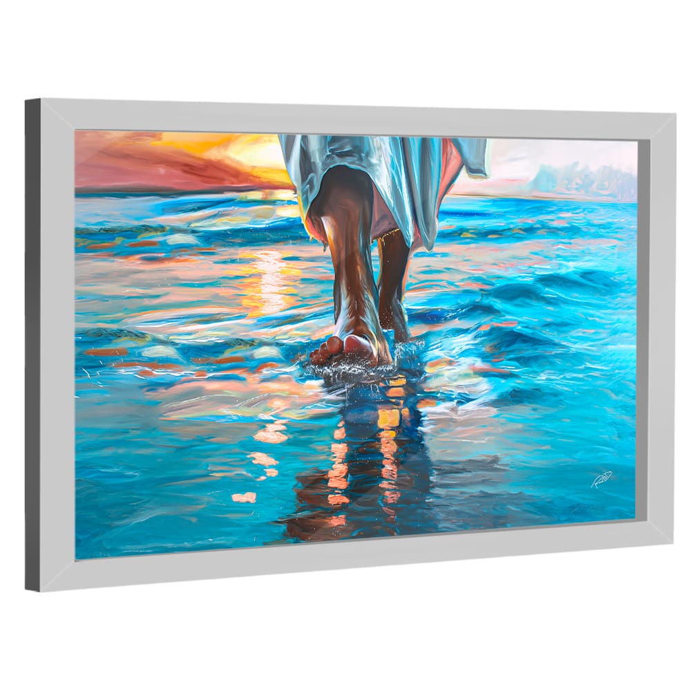 Quadro Decorativo Jesus Andando Sobre as Águas