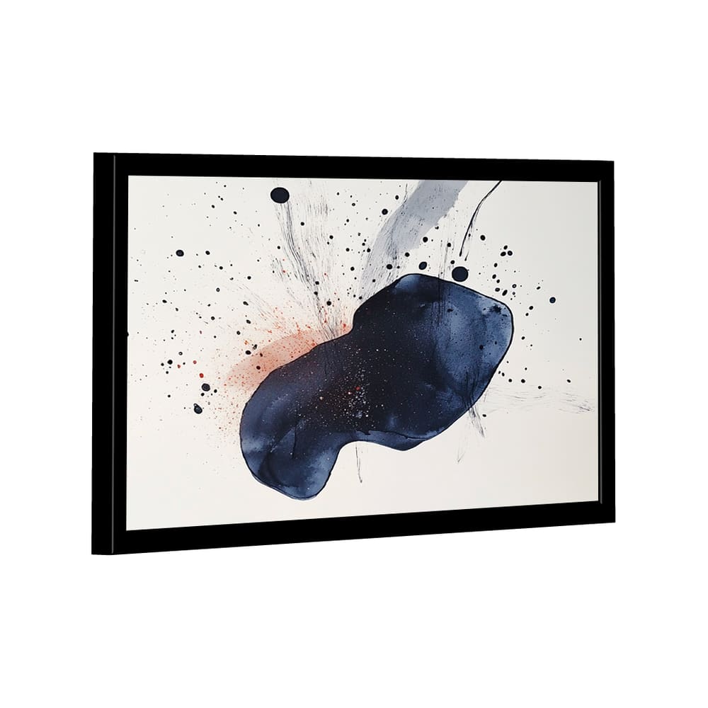 Quadro Decorativo Abstrato Gota de Tinta Azul