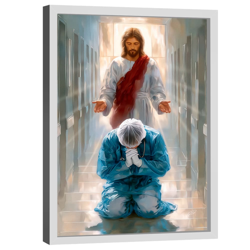 Quadro Decorativo Jesus Abençoando o Médico