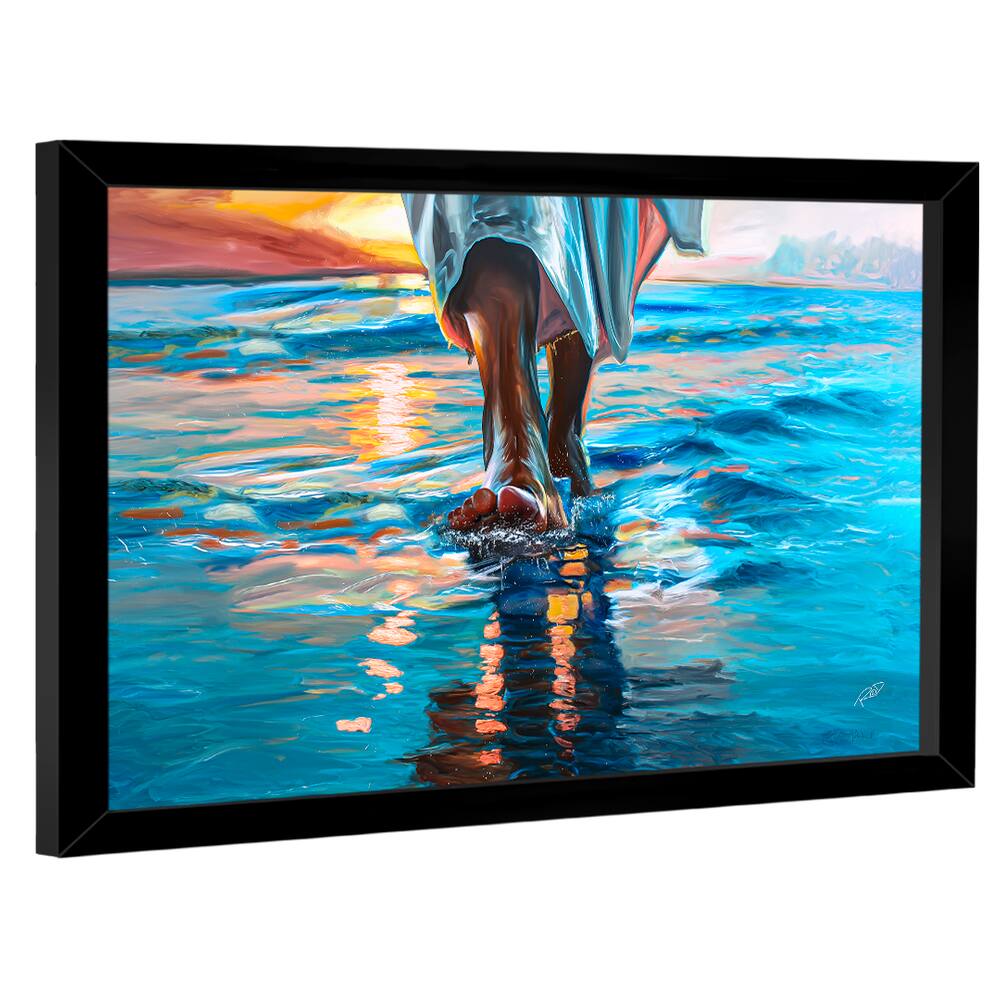 Quadro Decorativo Jesus Andando Sobre as Águas