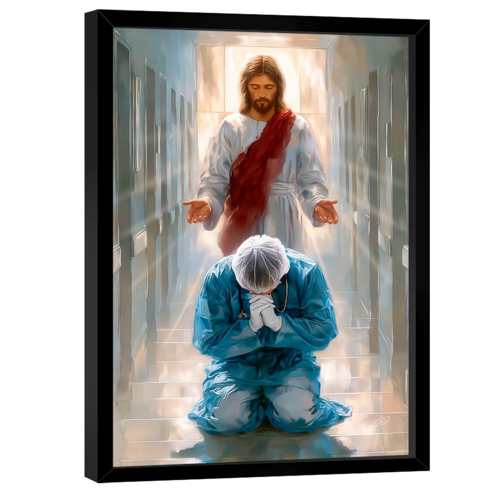 Quadro Decorativo Jesus Abençoando o Médico