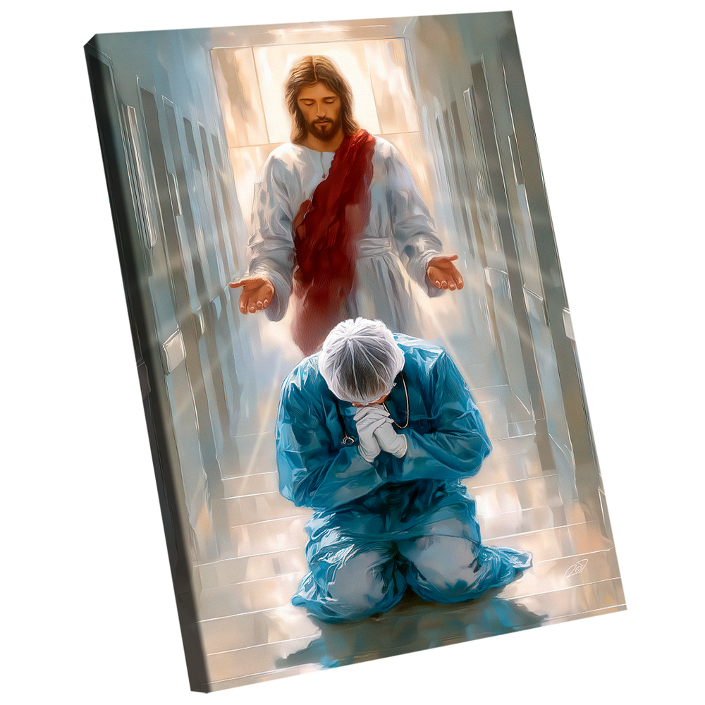 Quadro Decorativo Jesus Abençoando o Médico