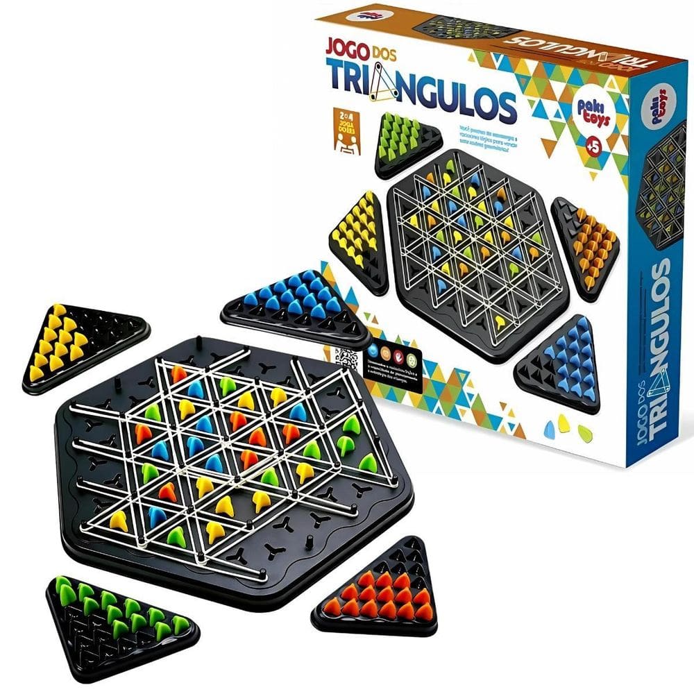 Jogo Dos Triângulos Tabuleiro Geométrico 4100 Paki Toys