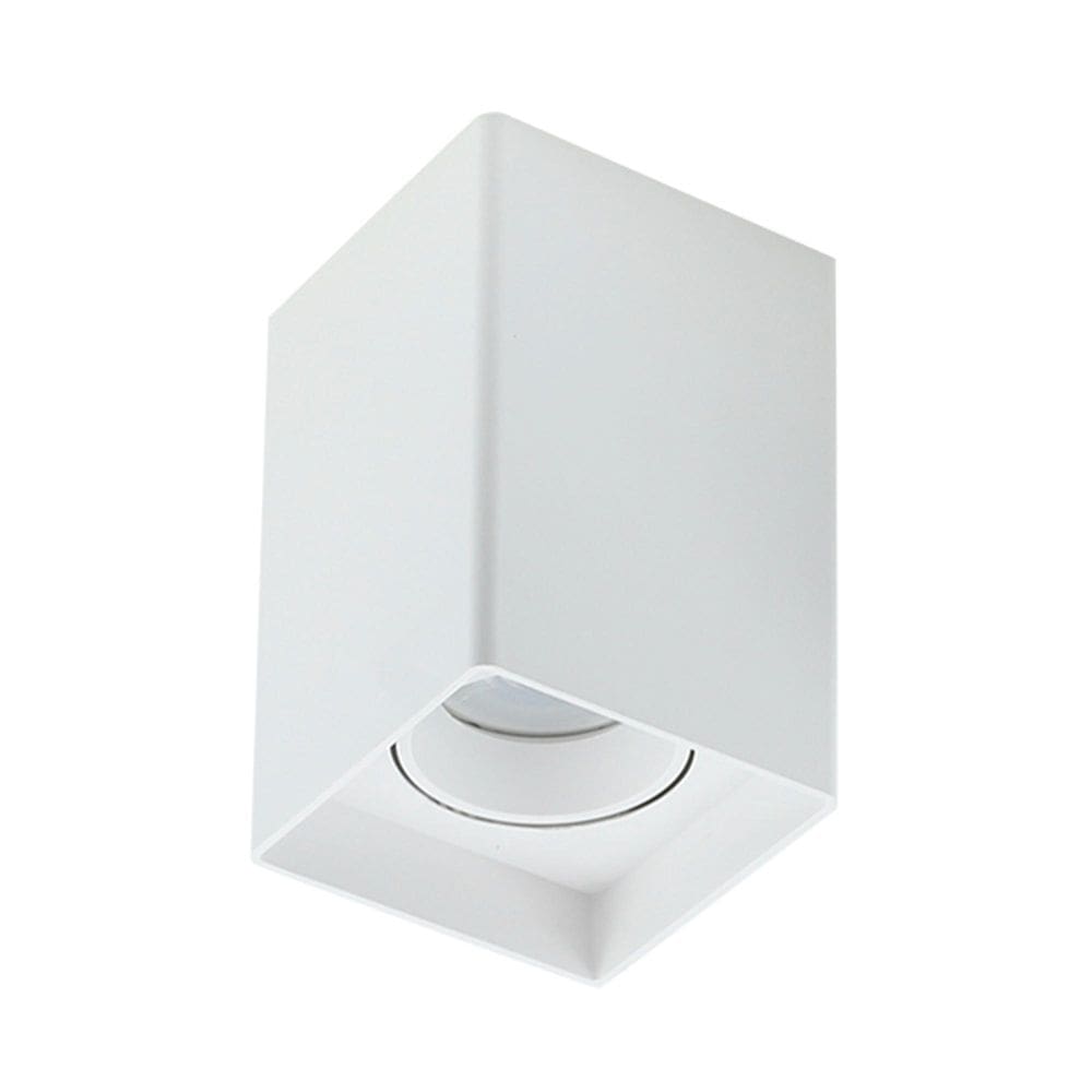 Spot De Sobrepor Taschibra Look Mr16 Quadrado Móvel Branco