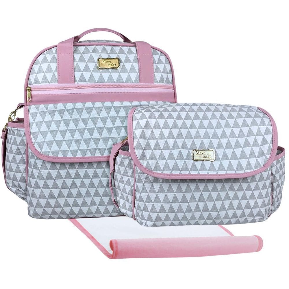 Kit Bolsas Maternidade Mave Baby Urban Cinza E Rosa