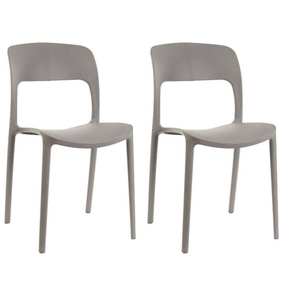 Kit 2 Cadeiras De Jantar Eames Nina Cinza