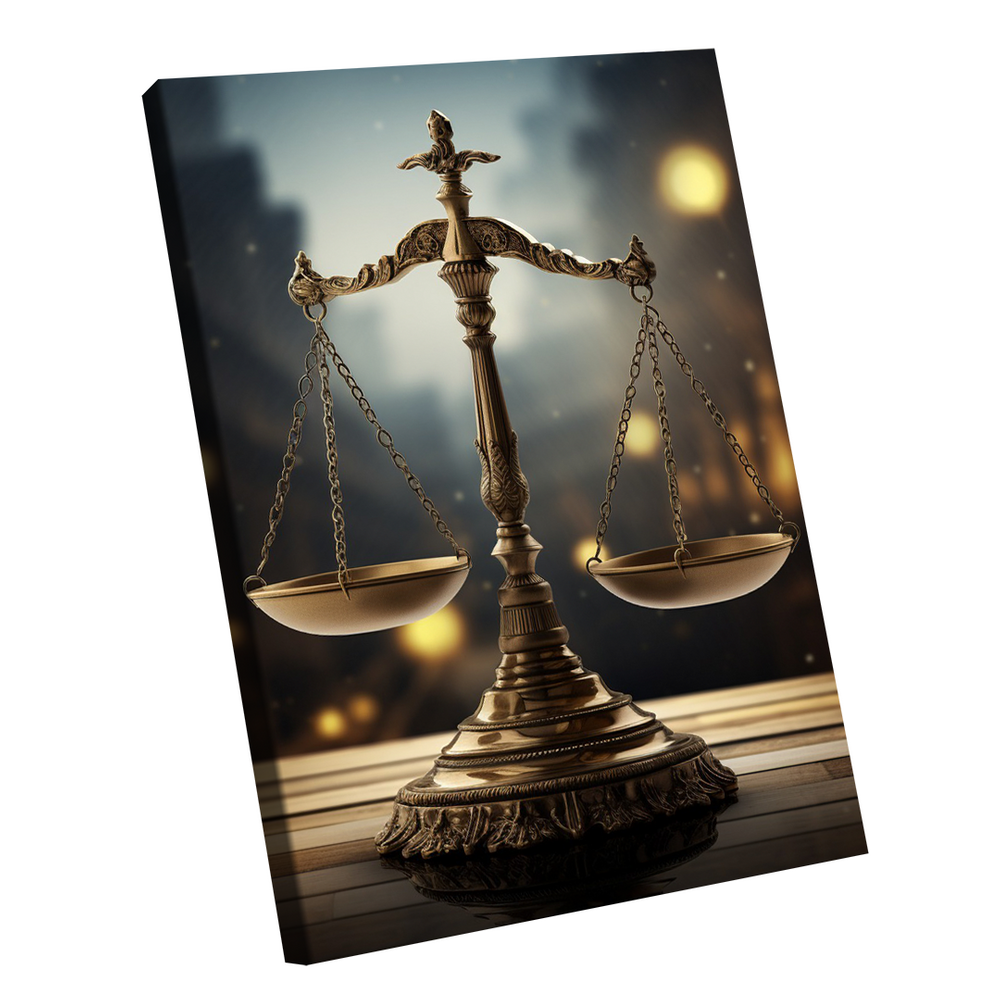 Quadro Decorativo Balança da Justiça