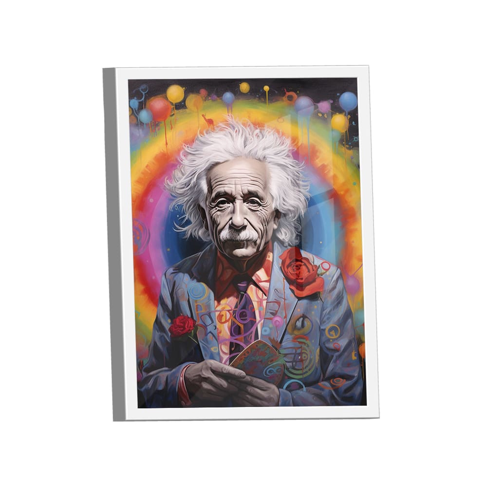Quadro Decorativo Albert Einstein Colorido