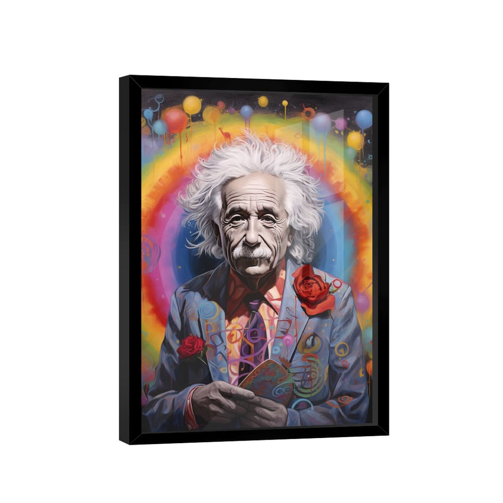 Quadro Decorativo Albert Einstein Colorido