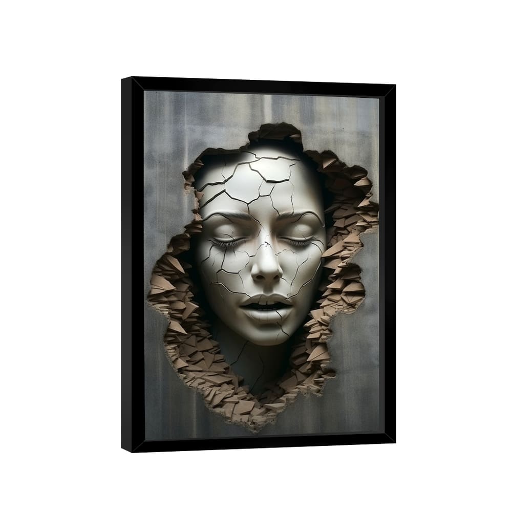 Quadro Decorativo Mulher Estilhaços Parede 3D