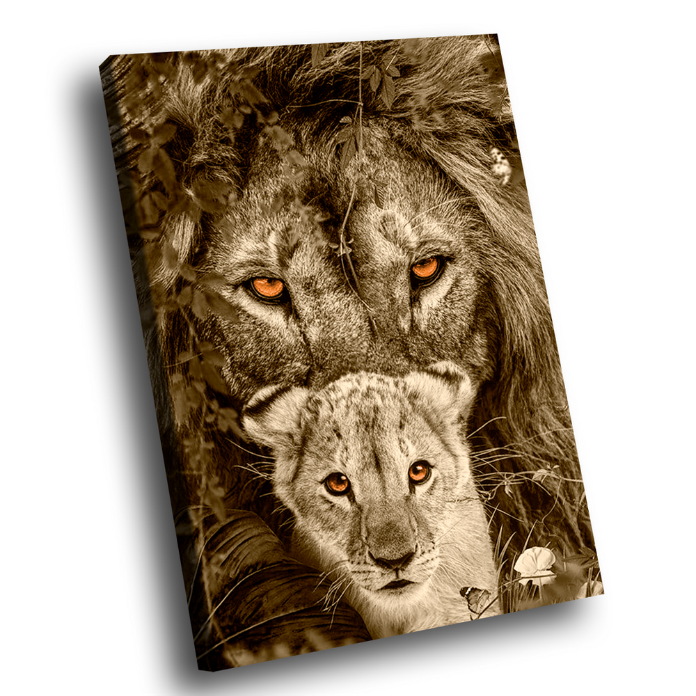 Quadro Leões da Selva