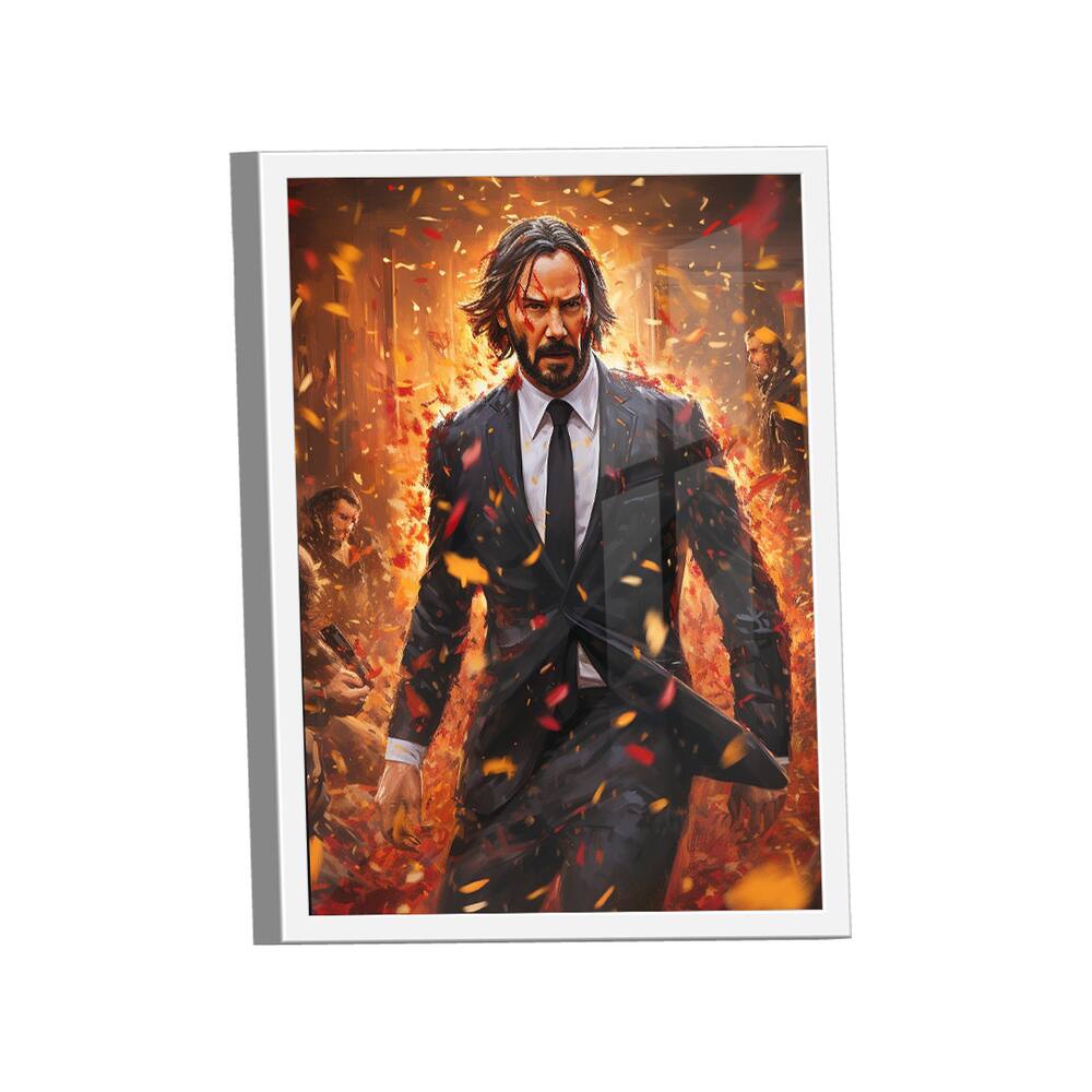 Quadro Decorativo John Wick Orange