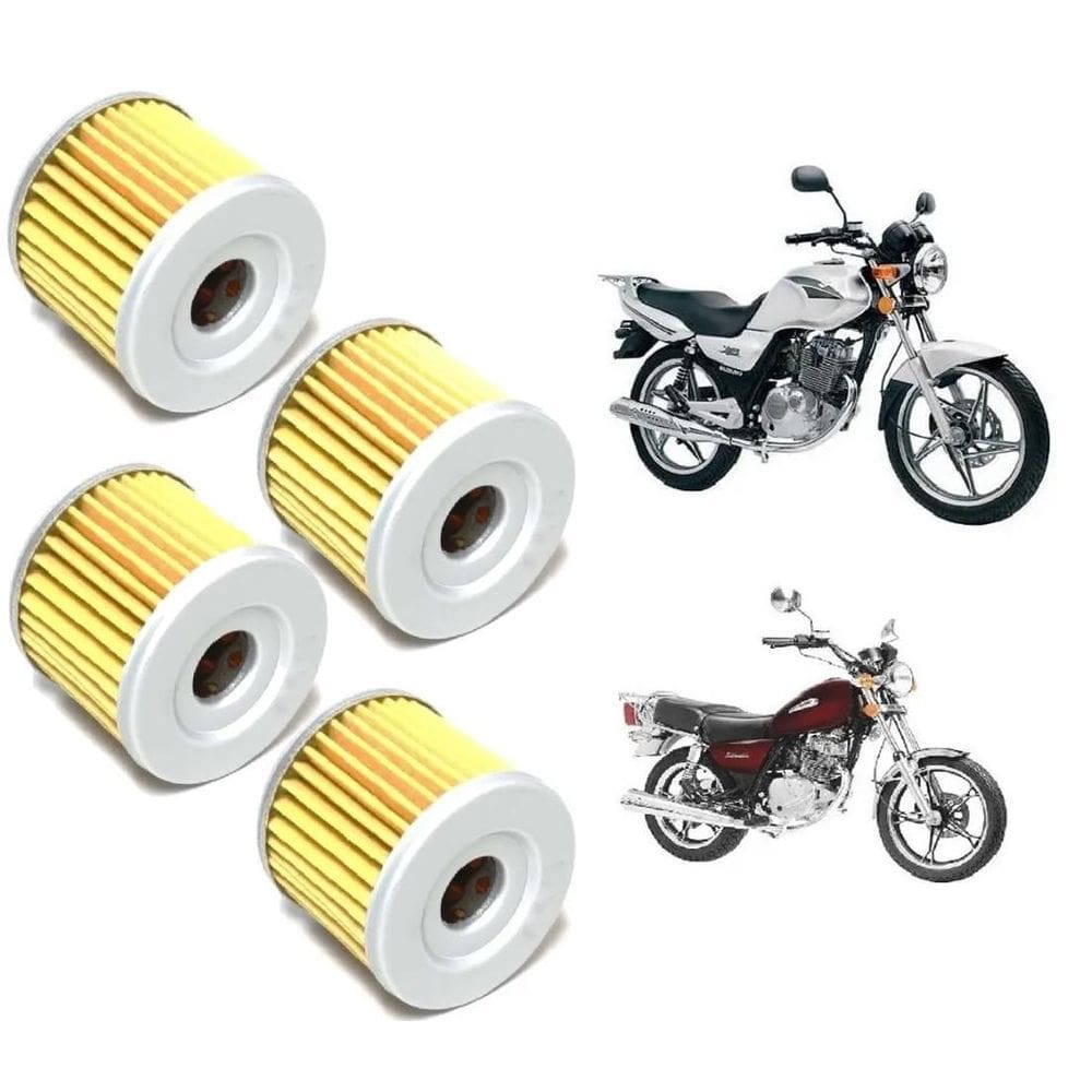 Kit 4 Filtros Óleo Yes 125 Intruder Burgman 125 Comet
