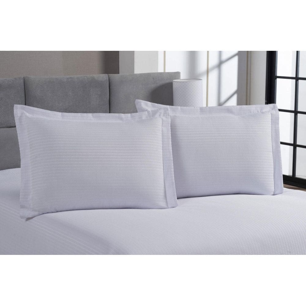 Kit 2 Fronhas Porta Travesseiro 50x70 Piquet Liso Branco