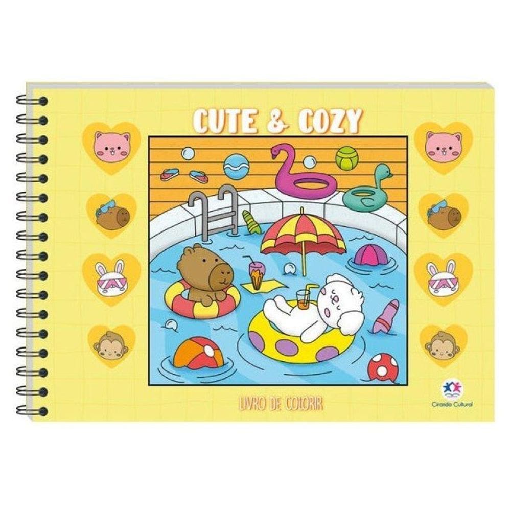 Cute And Cozy Yellow - Livro De Colorir