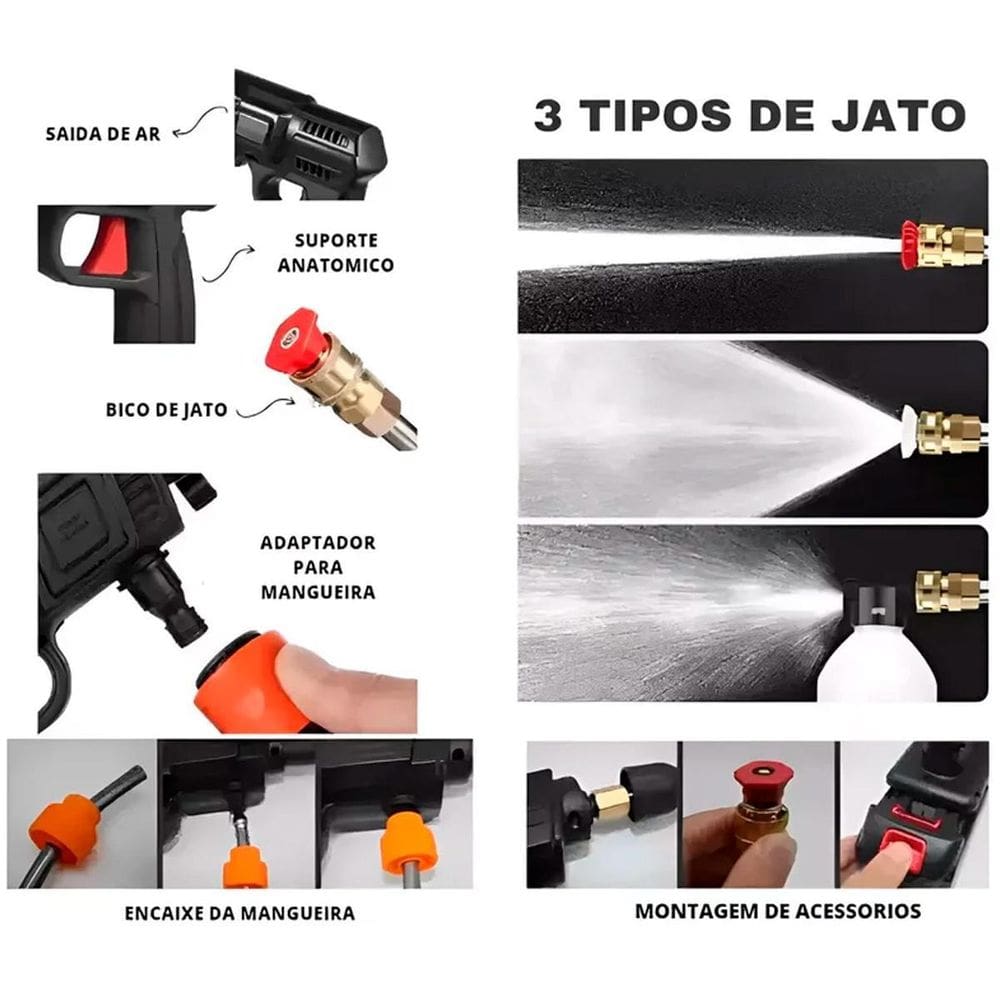 Lavadora Portátil Com Alta Potência Para Ferramentas