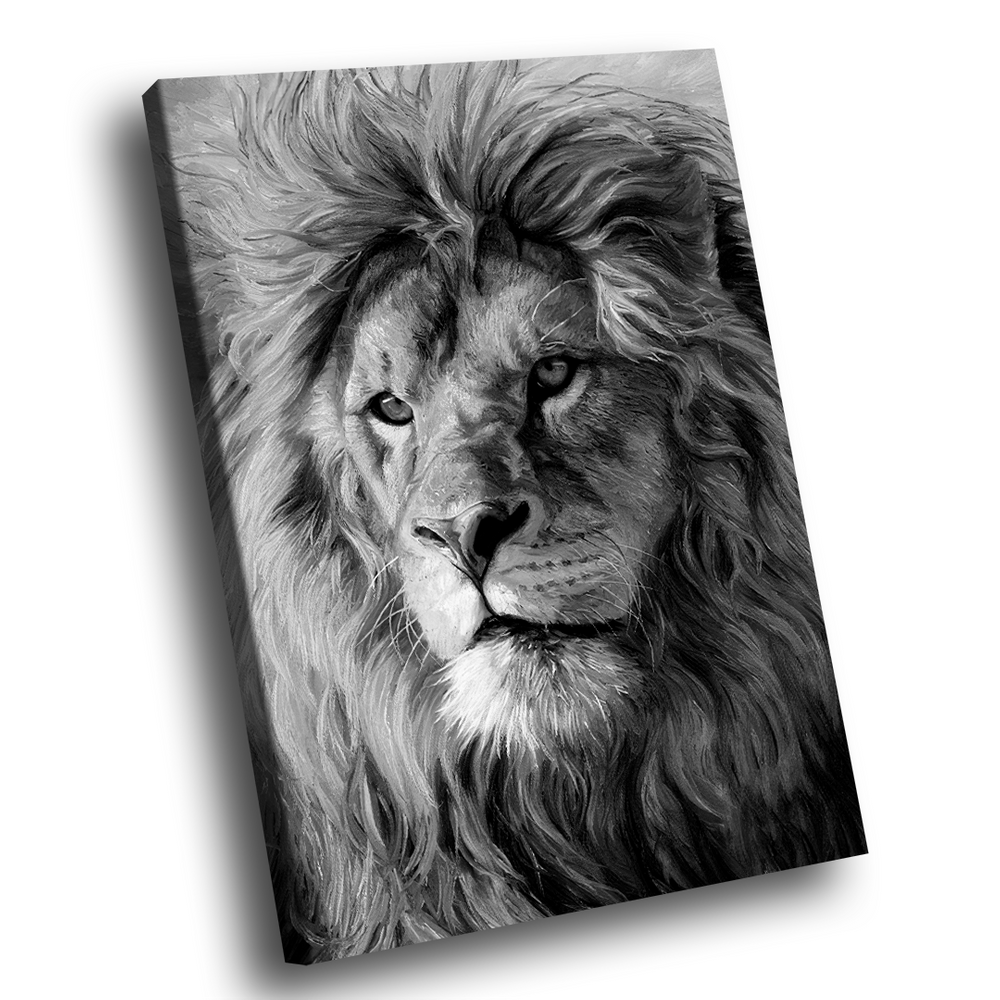 Quadro Decorativo Leão Majestoso PB