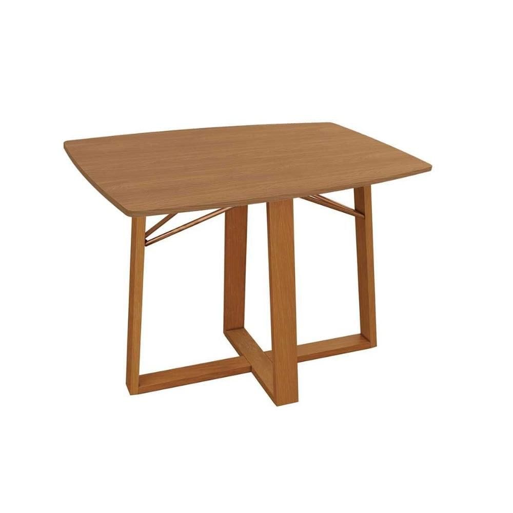Base Mesa de Jantar Elma Premium Madeira Maciça c/ Tampo Madeirado 170x90cm Carvalho/Canela - Kappesberg