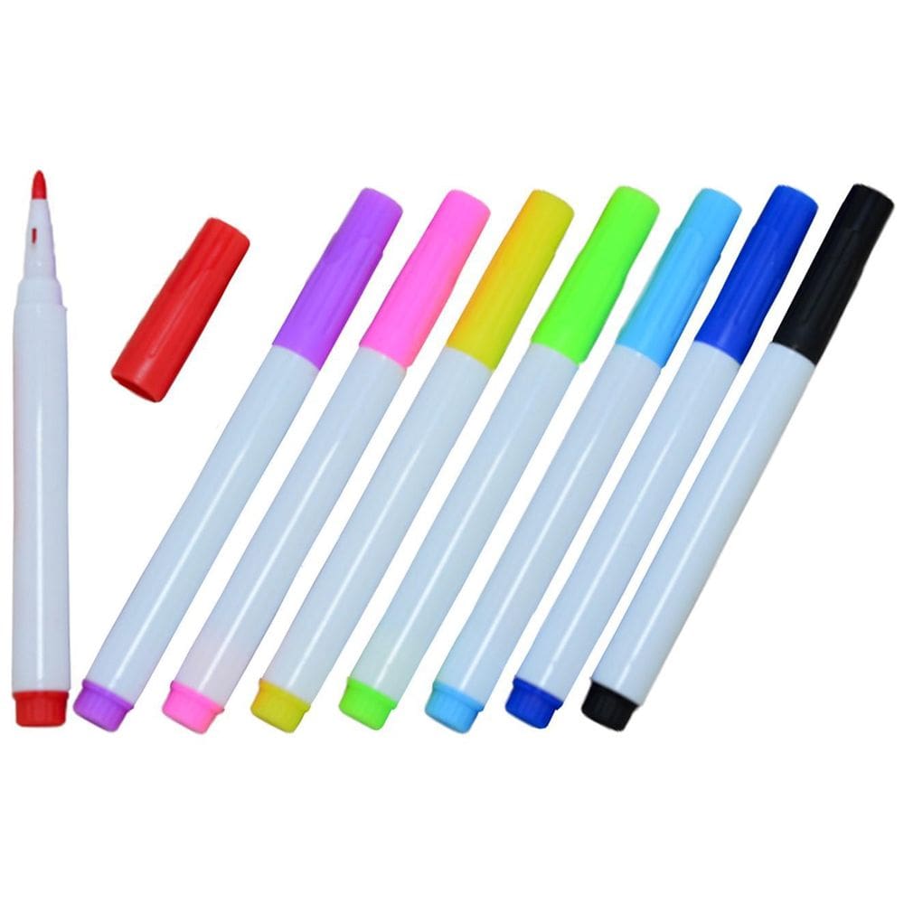Jogo 8 Canetas Coloridas Para Quadro Branco 12Cm